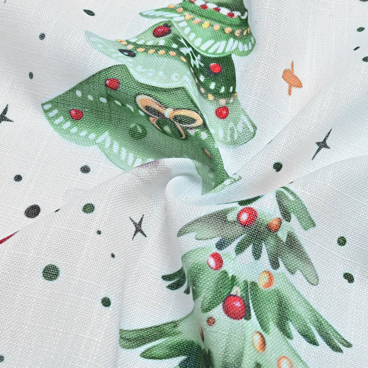 Christmas Forest Punching pattern polyester shading curtain in modern simplicity style