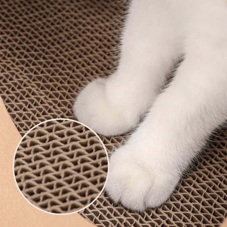 Brown cat scratch board paper bag integrated nest with washable kraft paper construction