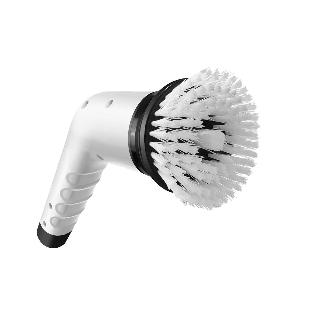 White ABS plastic handheld cleaning ball with accessories and international plug specifications