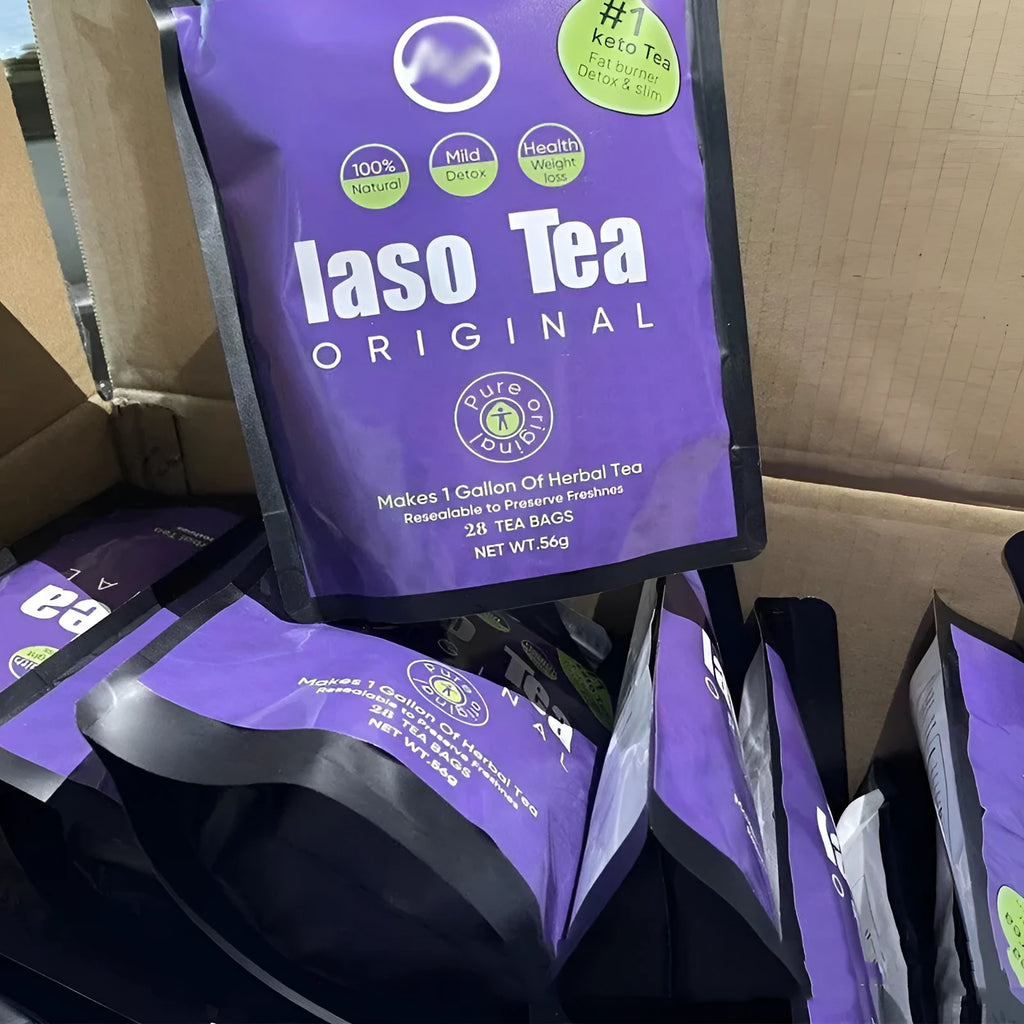 Single bag of sugar-free Instant Slimming Tea with cold soaking technology labelling