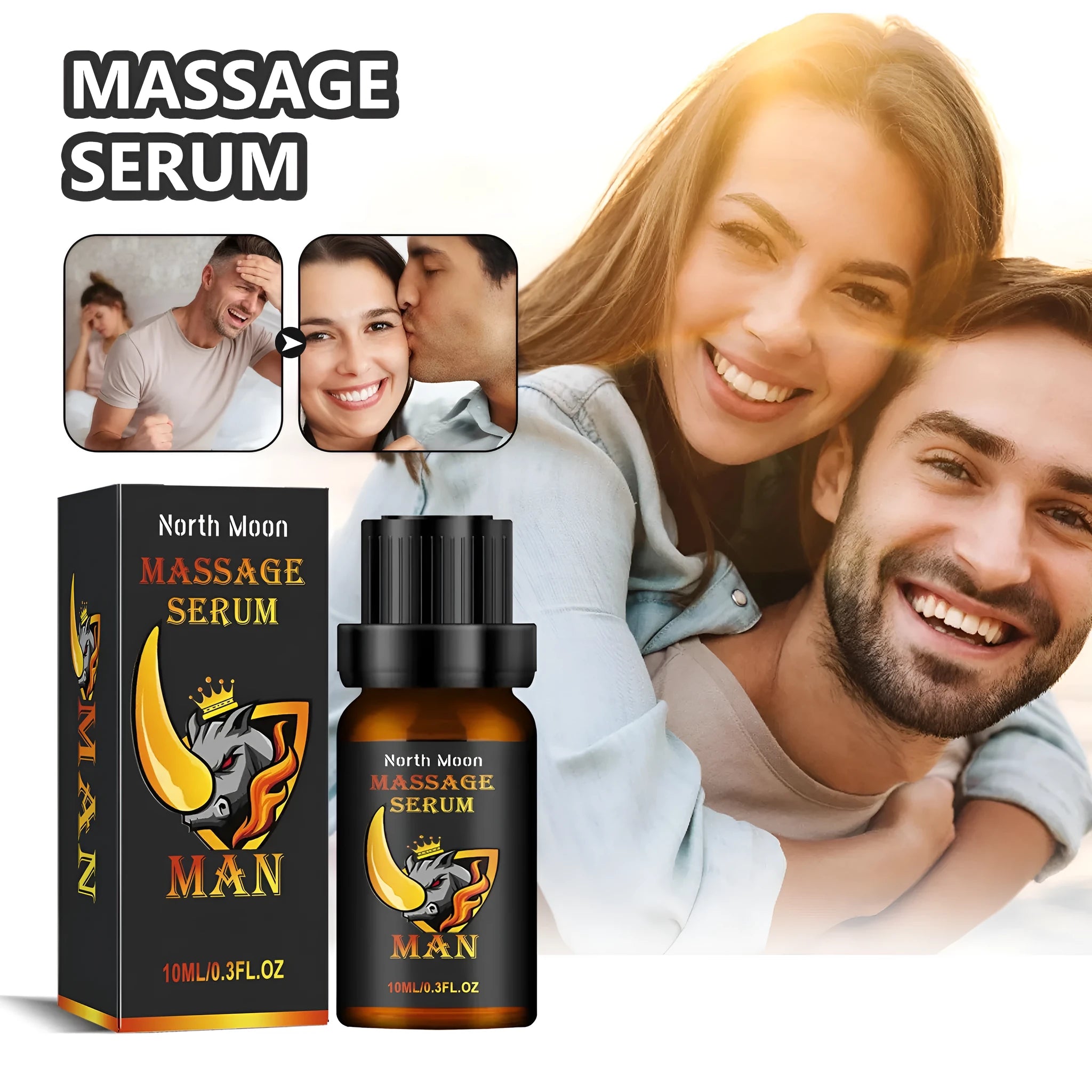 10ml men's body care essential oil bottle with ginger root oil and vitamin E for external massage