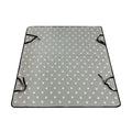 Car rear seat pet mat with water resistant isolation padding in dog bone print design