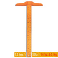 30cm T-shaped plastic ruler for student design art supplies in transparent or orange yellow