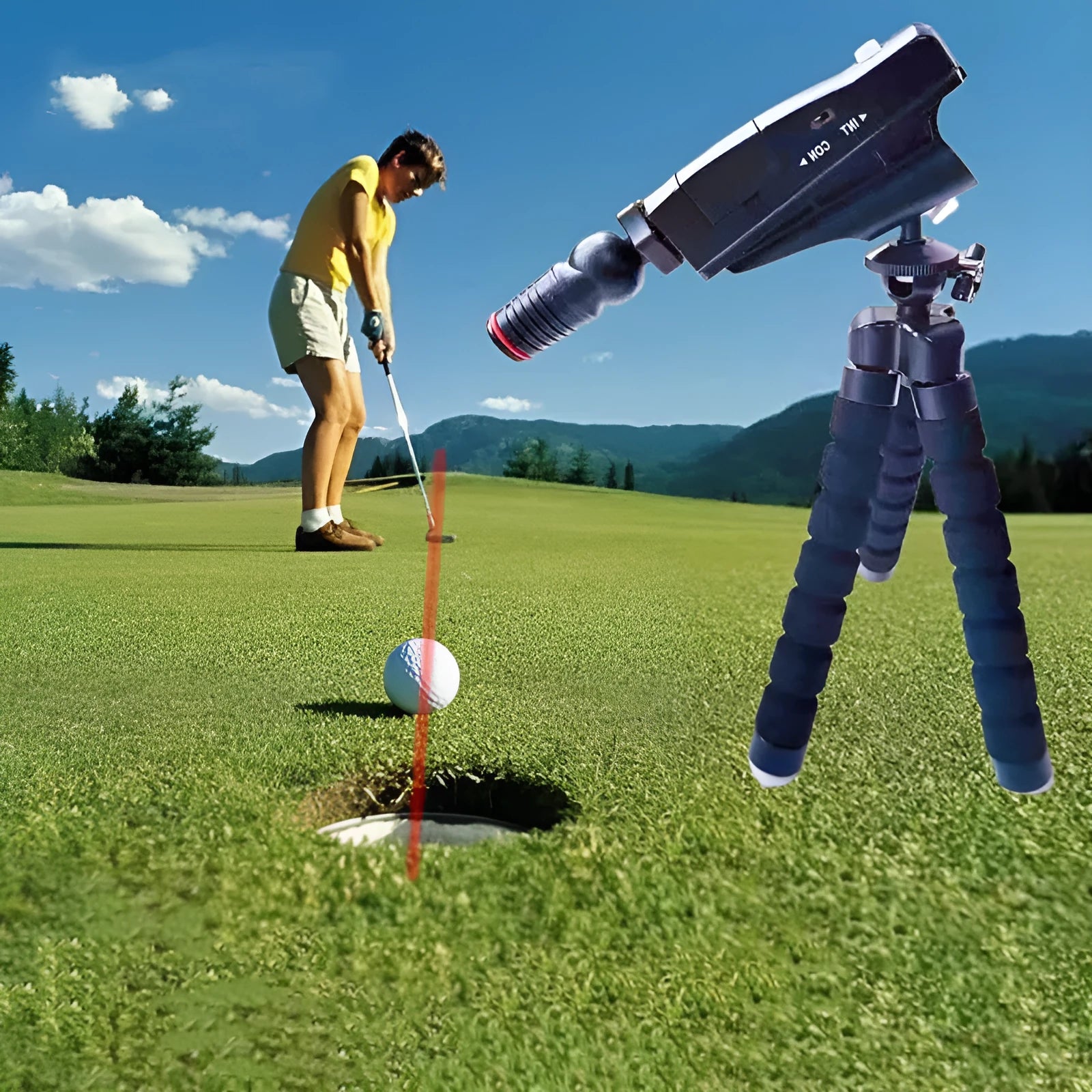 Golf putter laser aiming instrument accessory for putting alignment training with four style configurations