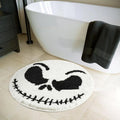 Round Christmas-themed polyester carpet rug with festive printed design