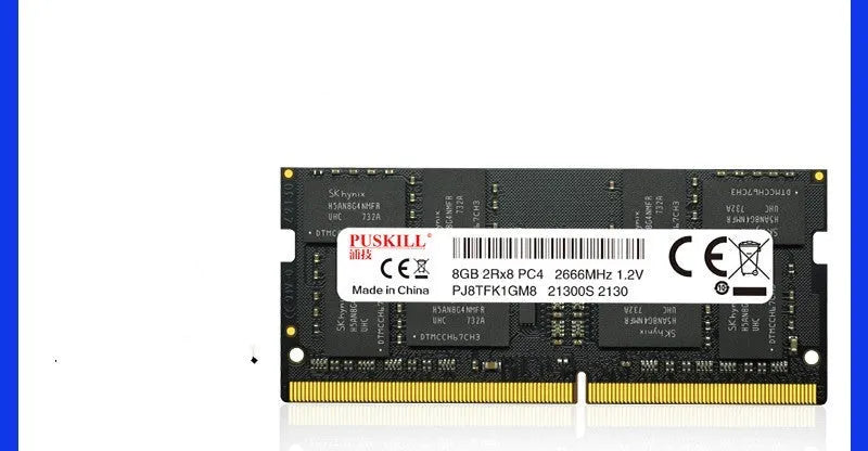 Single DDR4 laptop memory module (RAM bar) with 260-pin connector for notebook upgrades.