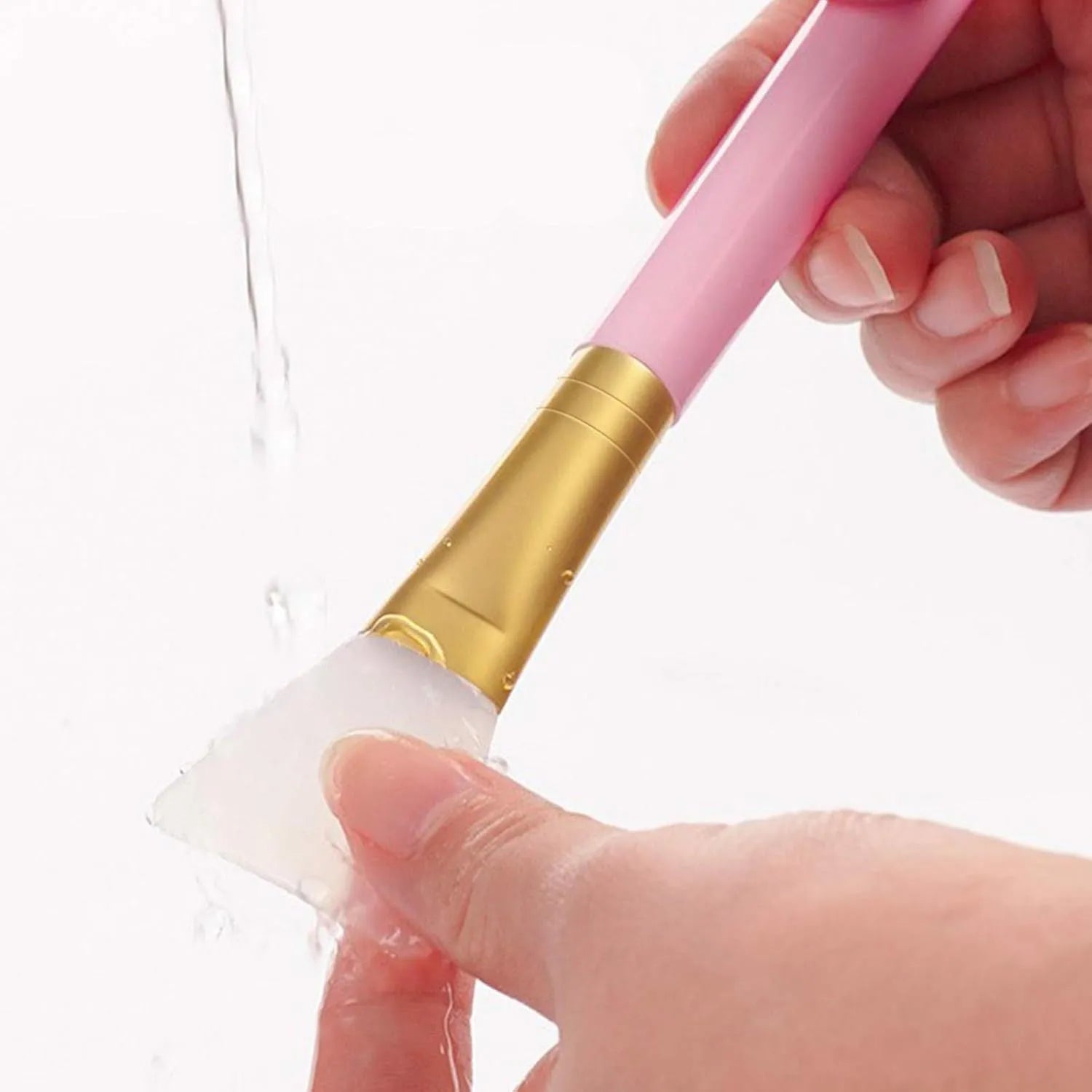 Silicone spatula applicator for face and body masks in six colour choices