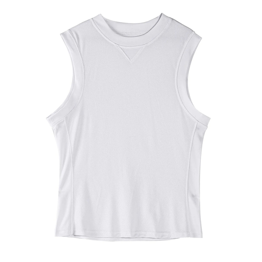 Men's quick-dry workout vest in black with loose fit design for summer sports