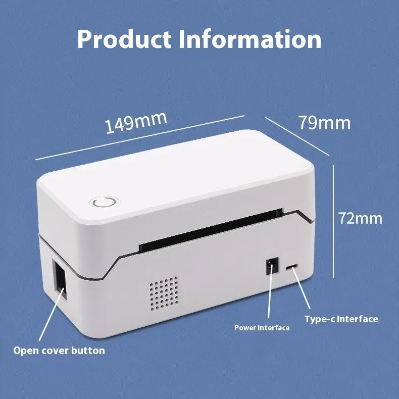 Thermal express single electronic surface printer with Bluetooth connectivity, compact 149mm width design