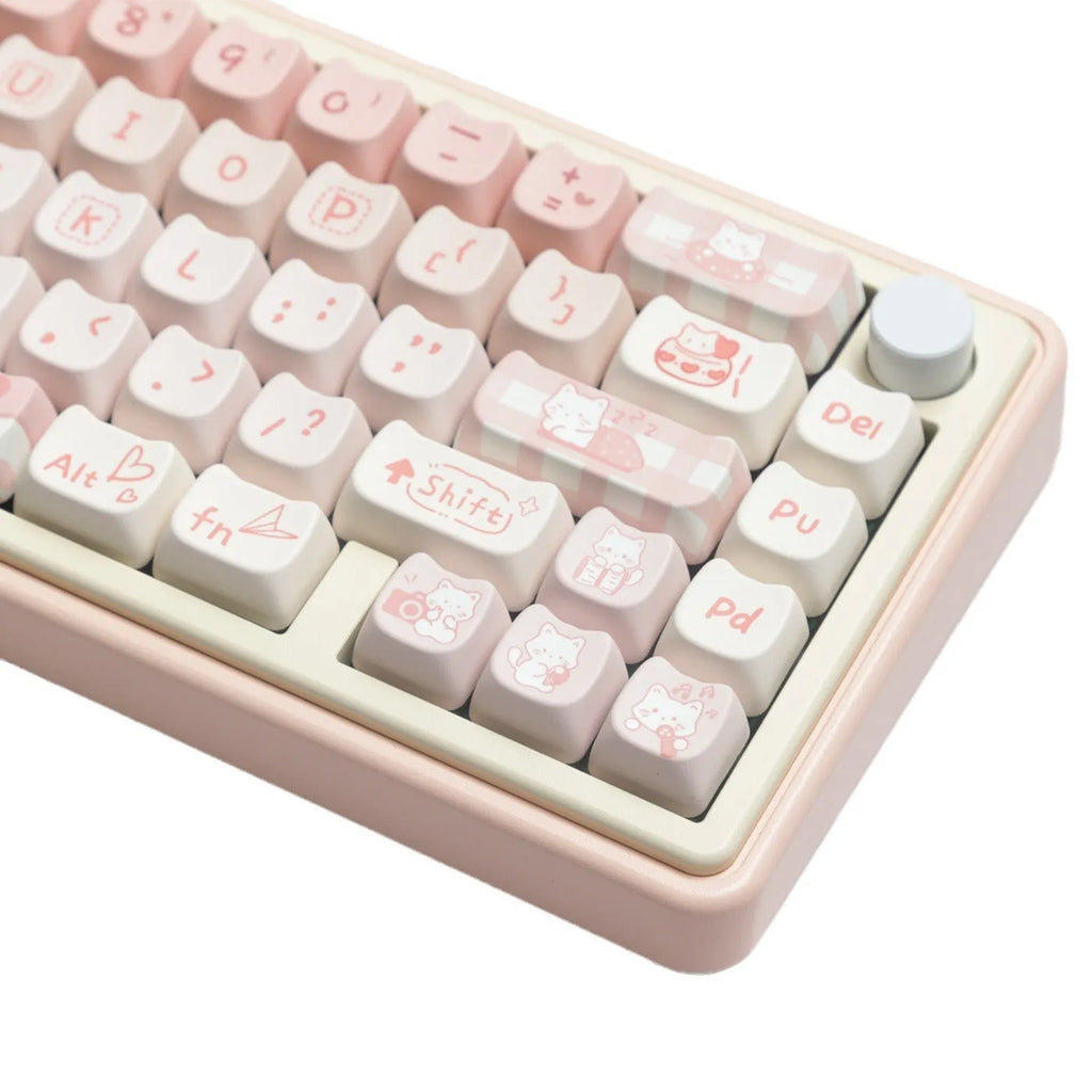 Full set of PBT sublimation keycaps for mechanical keyboards with over 98 keys