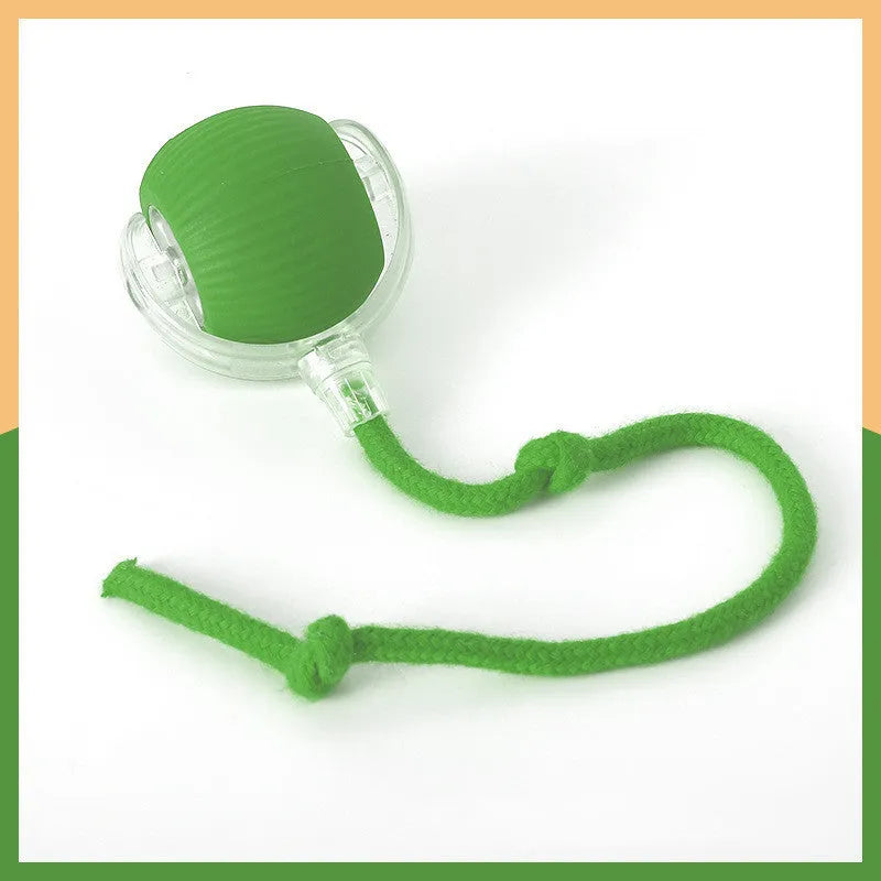 Self-moving silicone cat rolling ball toy in multiple colour options