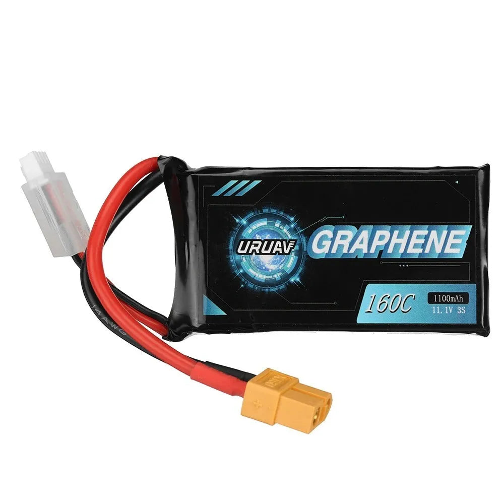 Black 7.4V 1200mAh lithium battery for RC remote control model cars and ships
