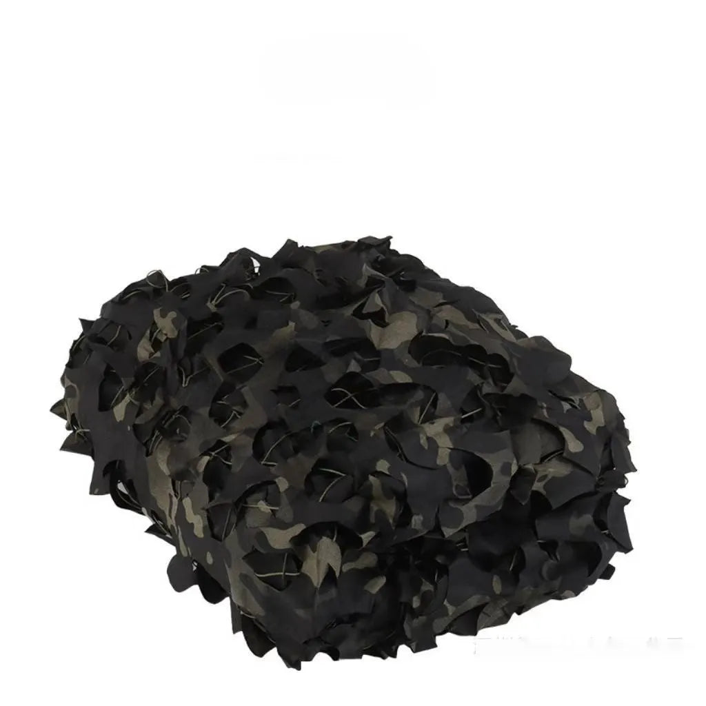 Green camouflage cover net set showing multiple pattern options for different environments