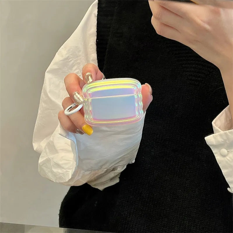 Holographic magic laser ring silicone protective case for Apple AirPods Pro 2 and other models