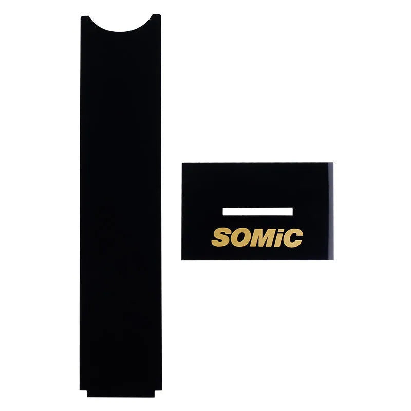 Pink and black detachable headphone stand with non-slip silicone base for gaming headsets