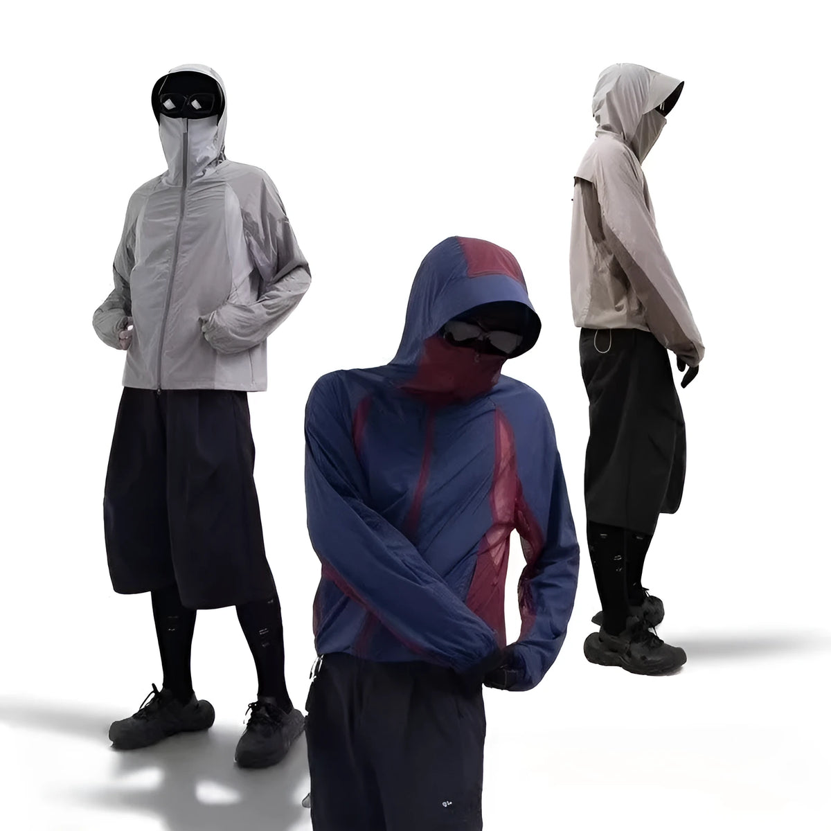 Mesh stitching sun protective clothes in nylon fabric available in multiple colours