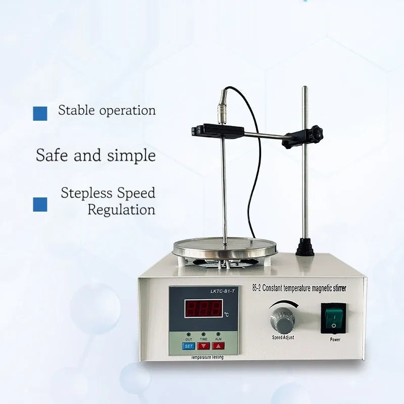 Digital display constant temperature heating magnetic stirrer laboratory analyzer XLD-85-2, 230x155x130mm, 12V, with AU/EU/UK/US plug options