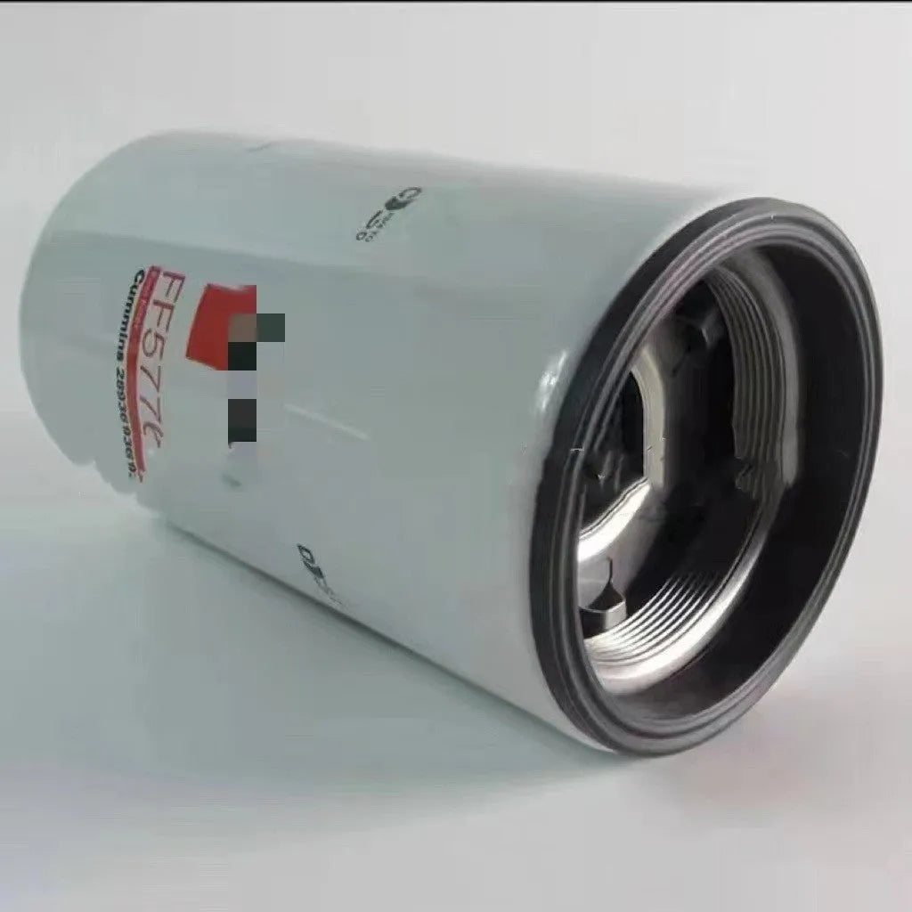 White metal diesel fuel filter element with folding construction for automotive engine systems