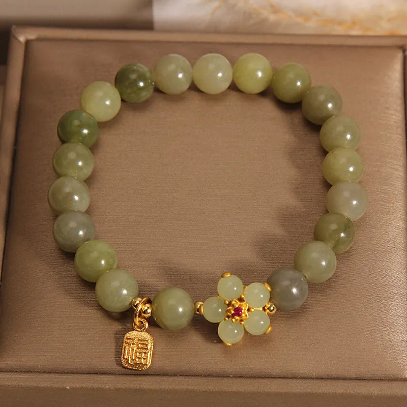 Women's casual bracelet in grey jade colour made from alloy material.