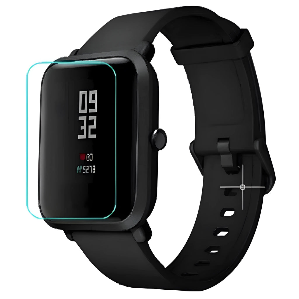 Full screen TPU hydrogel screen protector film for Amazfit Bip smartwatch.