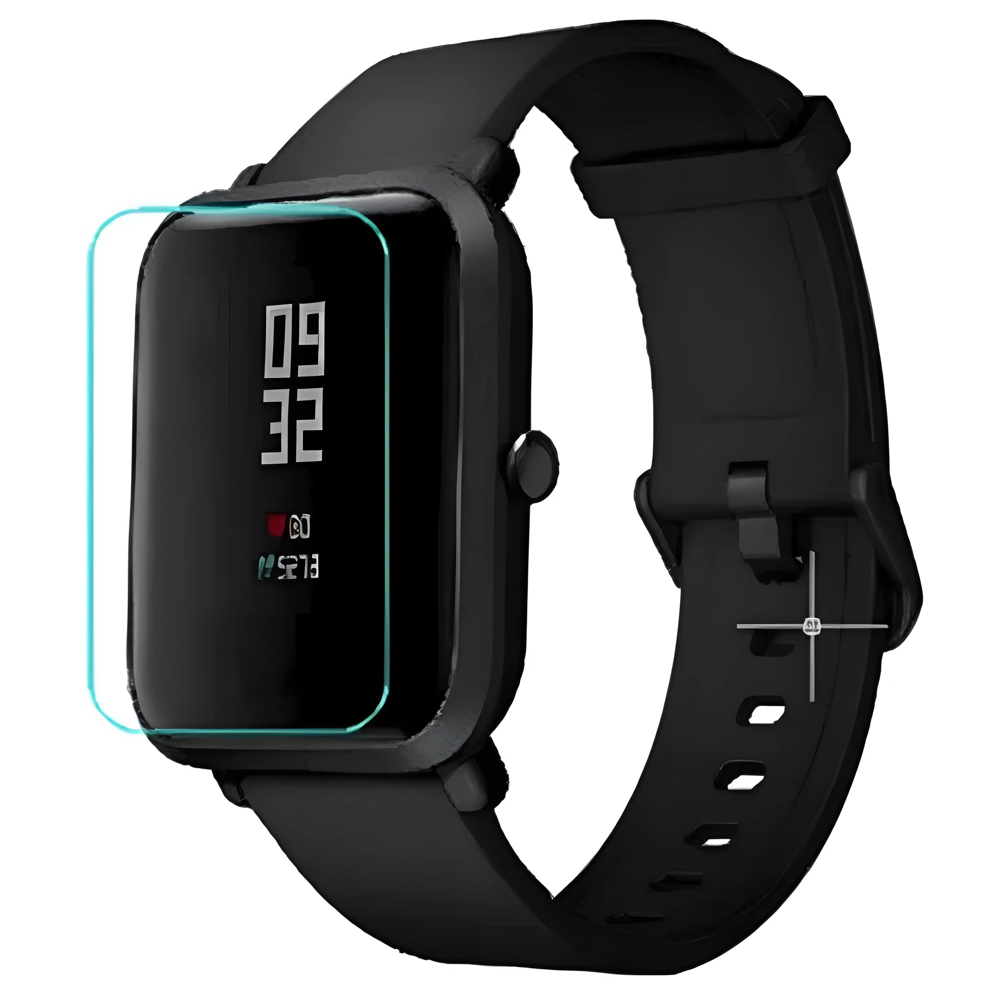 Full screen TPU hydrogel screen protector film for Amazfit Bip smartwatch.