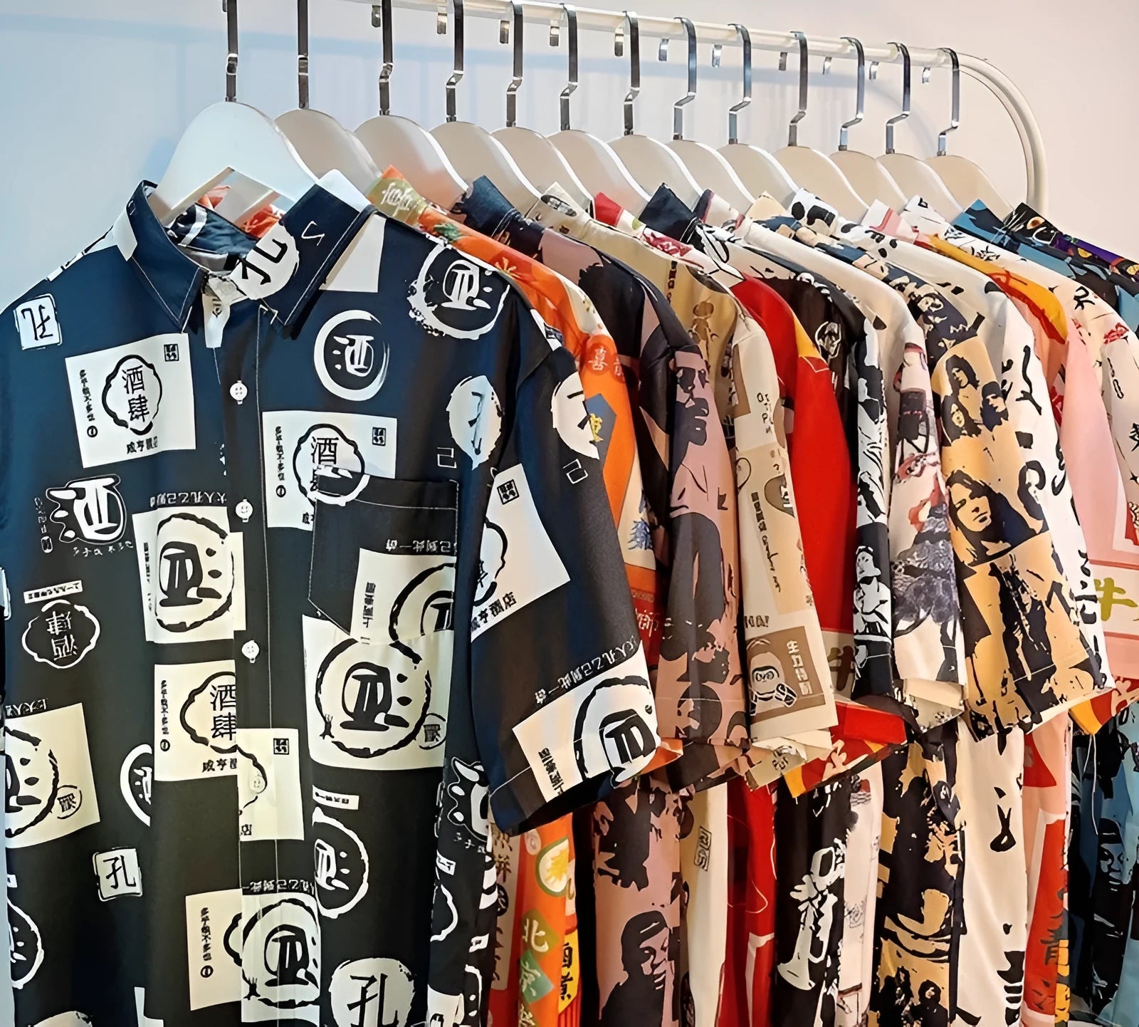 Men's floral printed short sleeve shirt with loose fit and cardigan styling