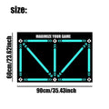 Indoor football training mat with rubber surface for skill practice exercises