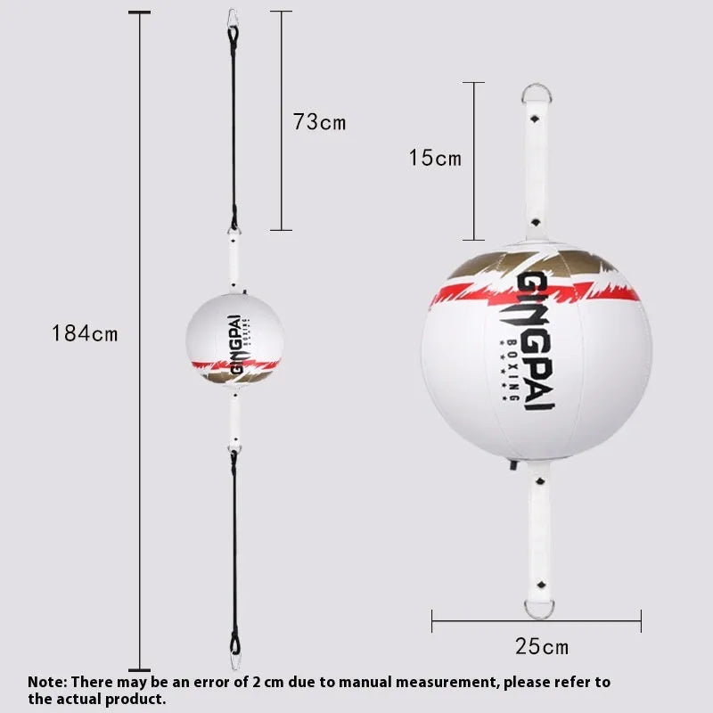 Black hanging boxing speed ball for reaction and dodge training with durable PU construction
