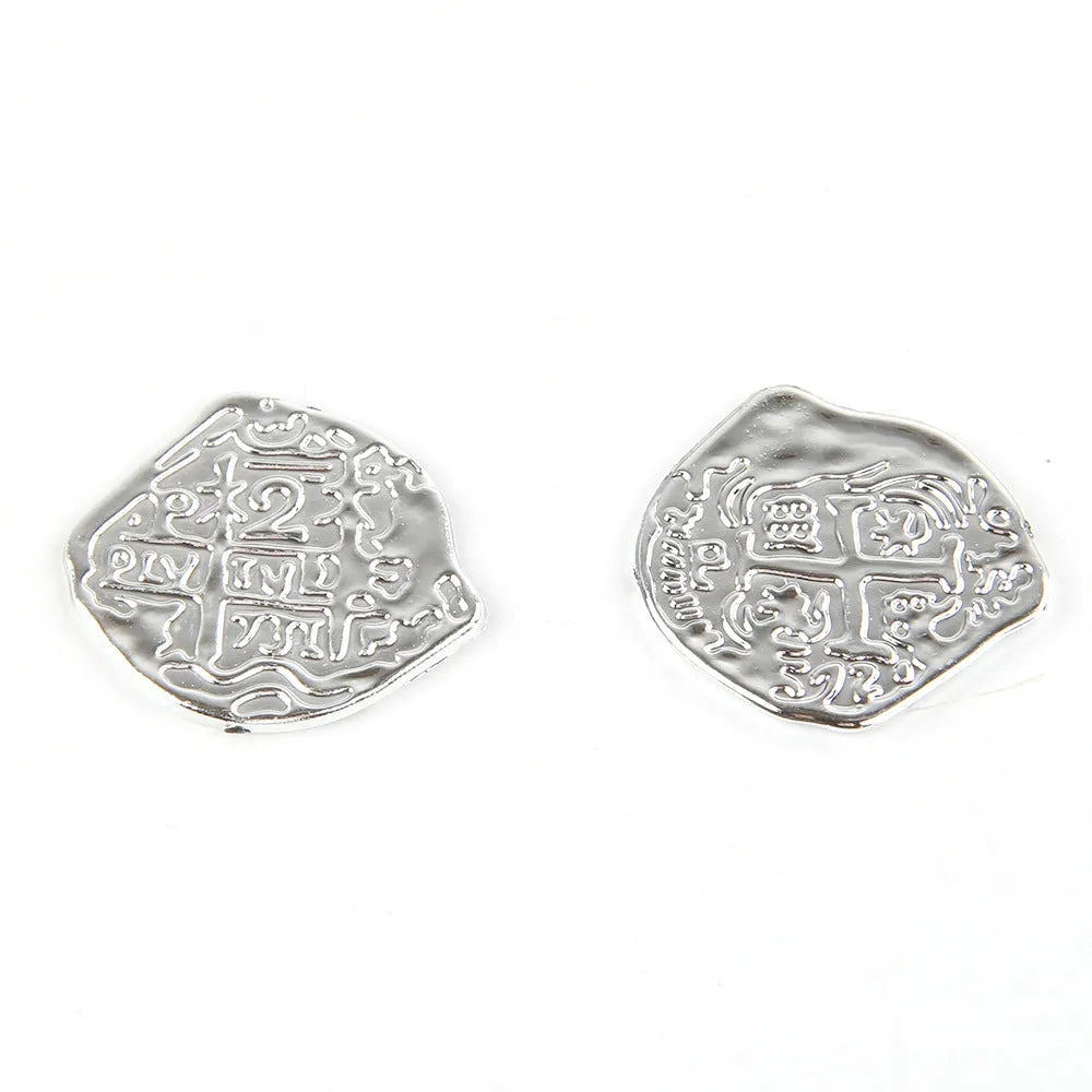 Doli set of 100 plastic Roman pirate coins with gold, silver, or bronze electroplated finish