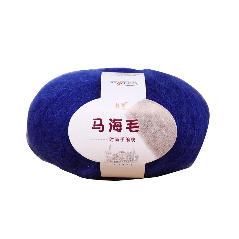 Mohair DIY scarf knitting kit wool ball in assorted colours with Inverness thread