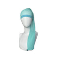 Elastic spandex wig mesh cap with oversleeve design shown in multiple colours including leopard print