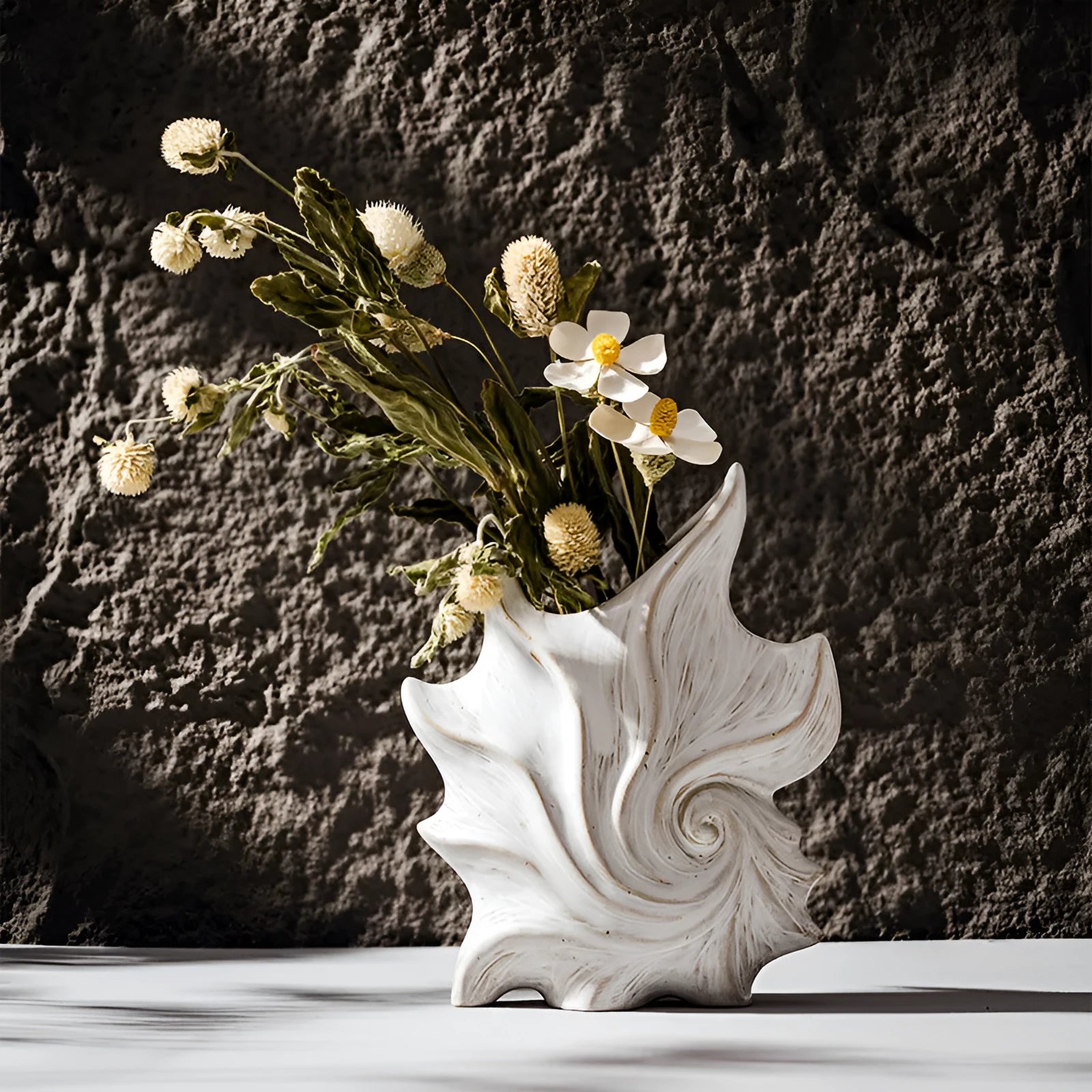 French art style ceramic vase with coloured glaze finish in European retro design