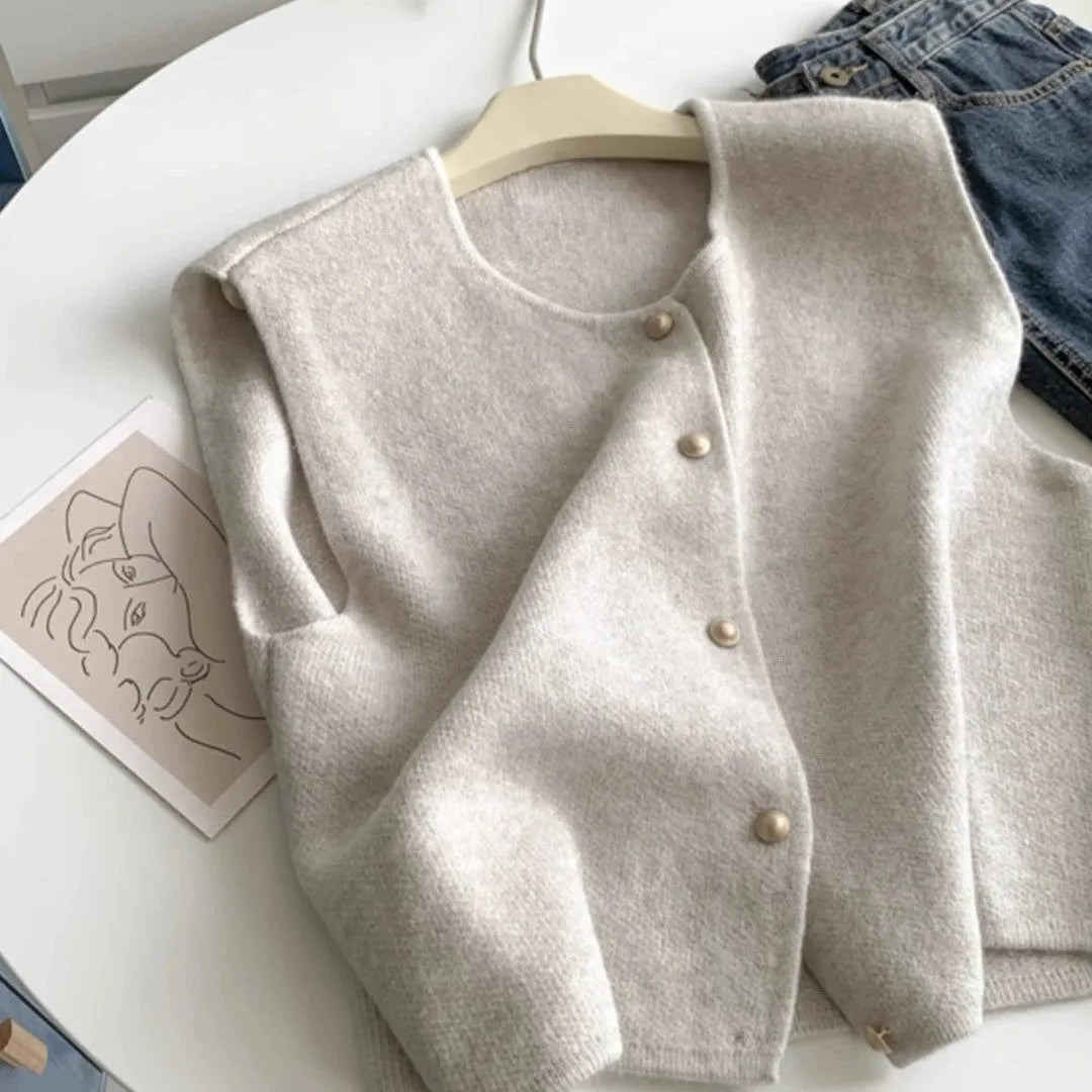 Women's casual polyester pullover vest with half sleeves in multiple colour options
