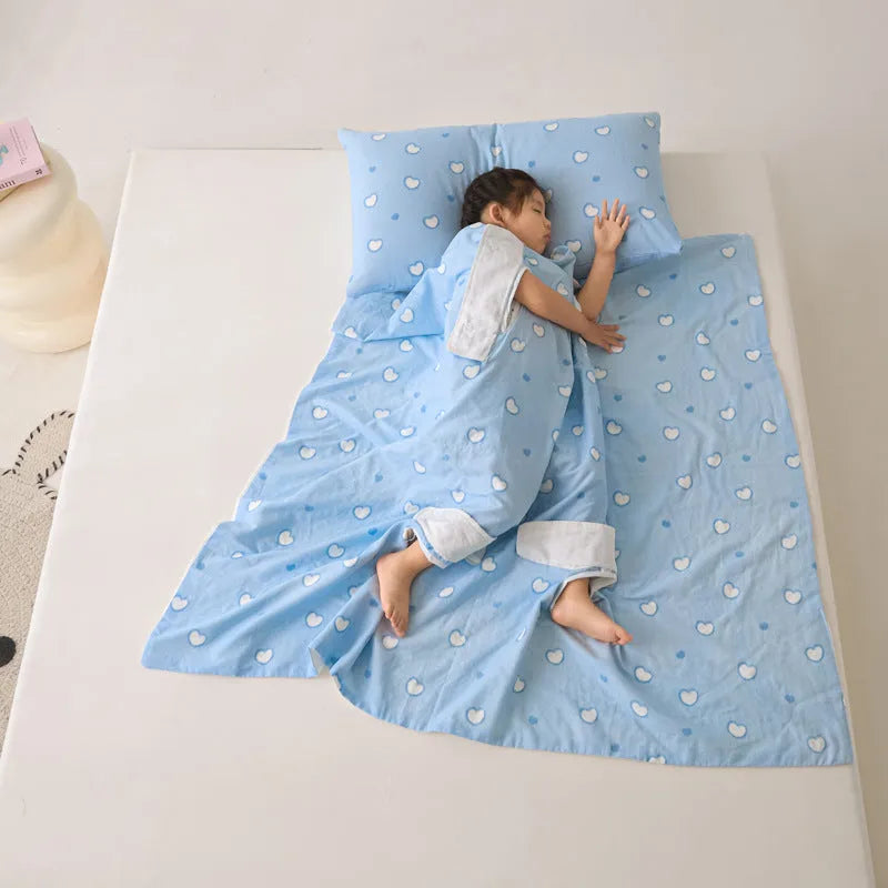 Anti-kick sleeping bag multifunctional blanket in various colours and sizes
