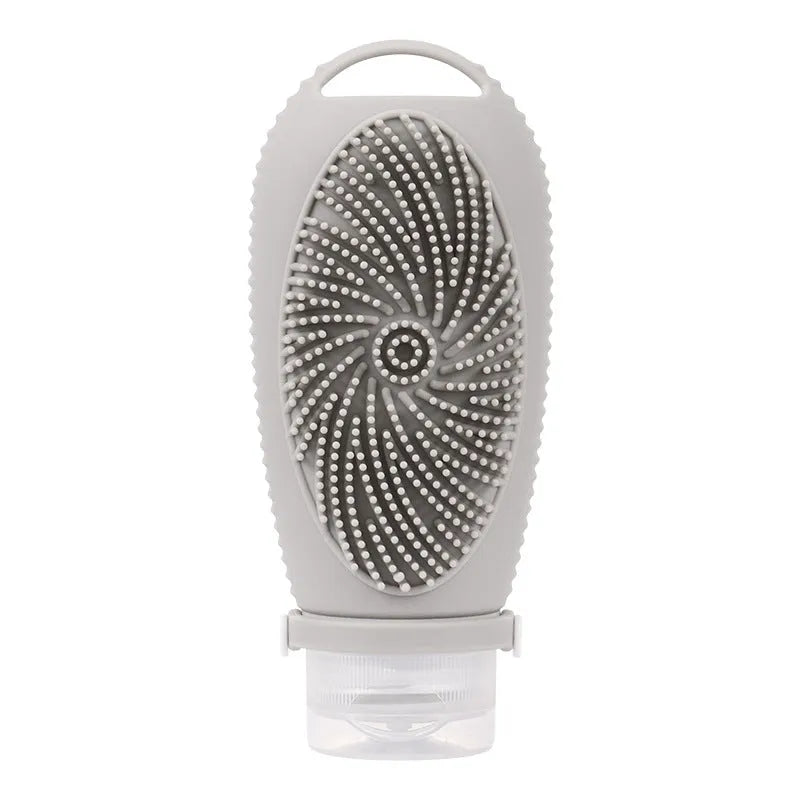 Silicone bath brush storage bottle in various colours with 100ml capacity for bathroom organisation
