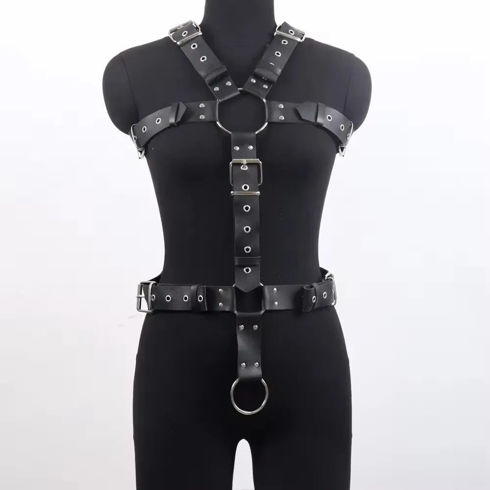 Black patent leather waist trainer corset with thin 2cm width and buckle closure