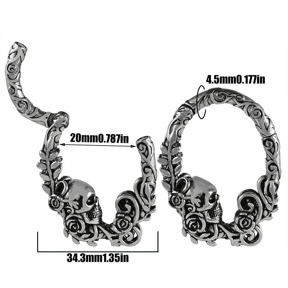 Stainless steel fashion earrings with shaped totem patterns in various electroplated colours