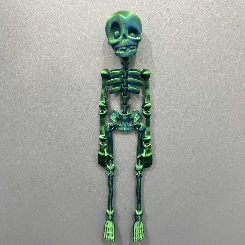 3D printed PLA skull refrigerator magnet decoration in multiple colours with 18cm height