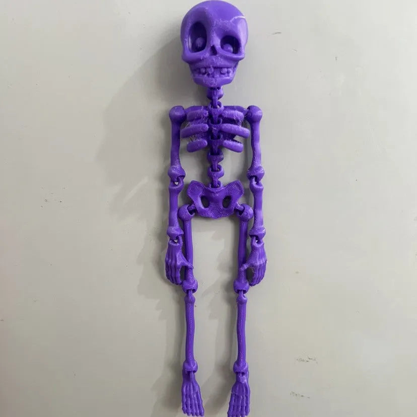 3D printed PLA skull refrigerator magnet decoration in multiple colours with 18cm height