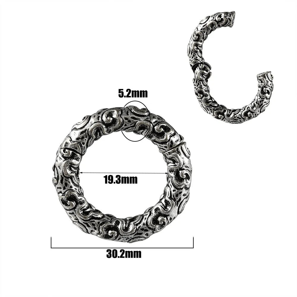 Stainless steel fashion earrings with shaped totem patterns in various electroplated colours