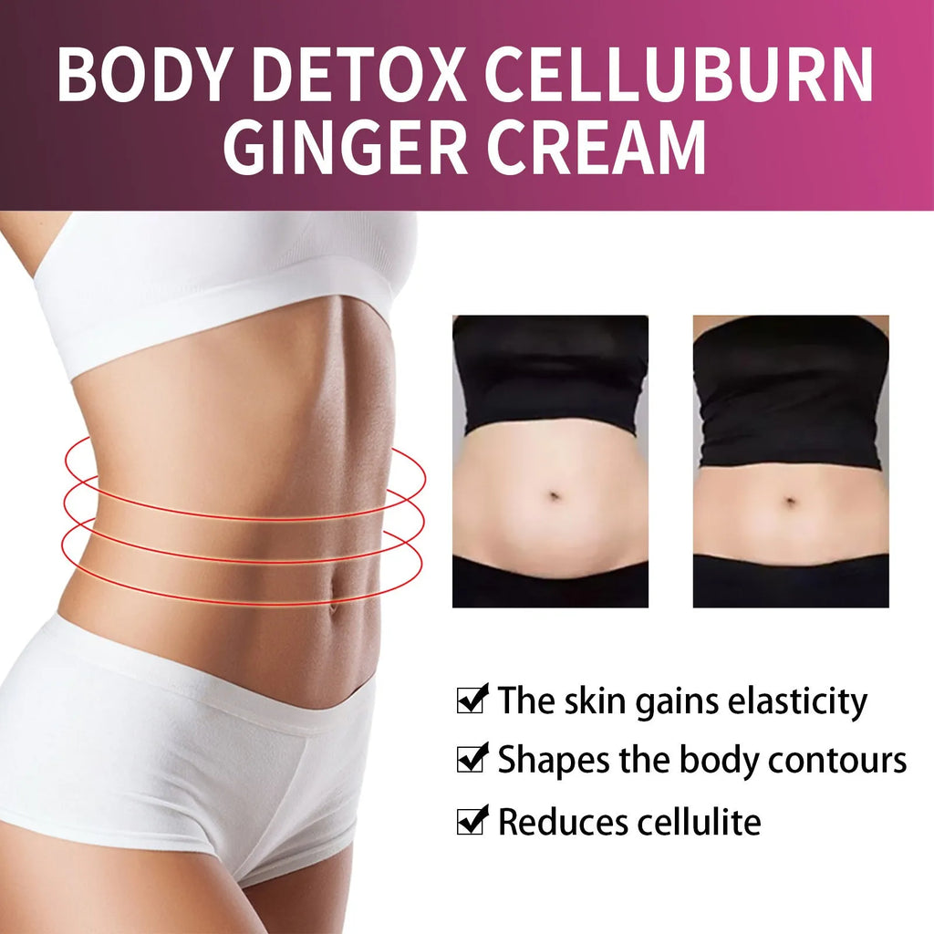15g tube of ginger body thigh slimming cream with olive oil and hyaluronic acid