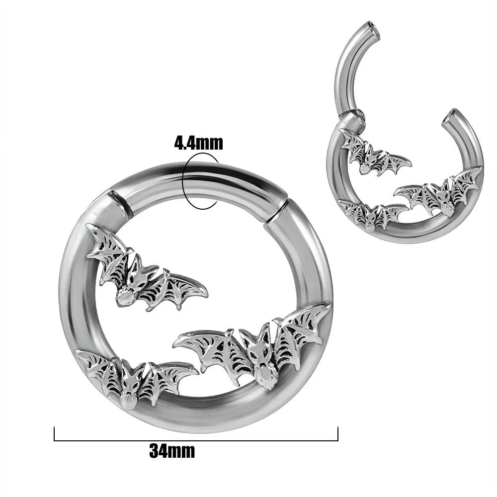 Stainless steel fashion earrings with shaped totem patterns in various electroplated colours