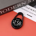 LED luminous electronic digital watch with plastic strap shown in multiple colour options