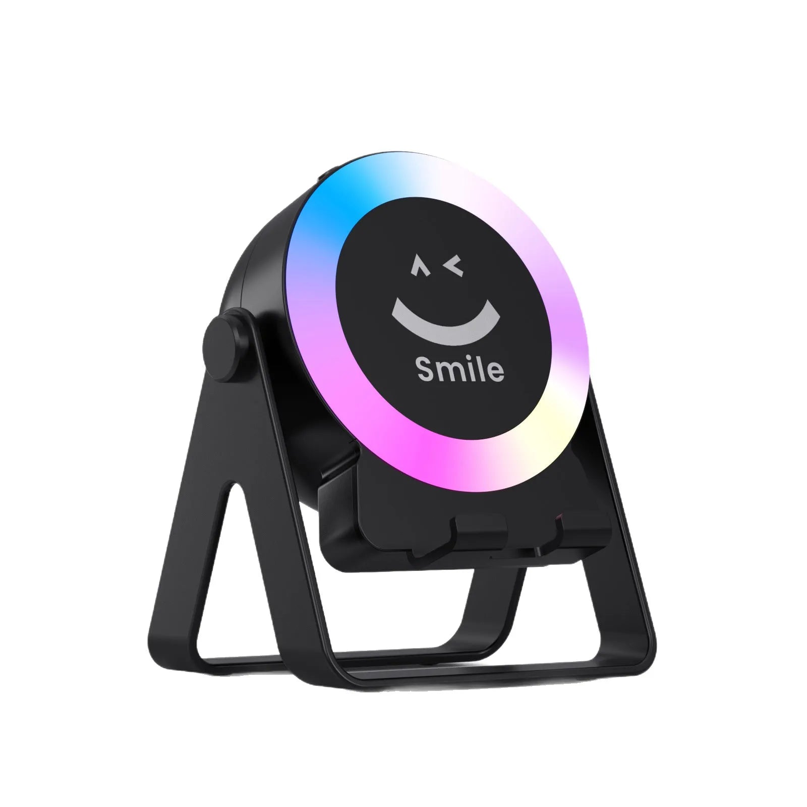 Black induction bracket Bluetooth speaker with LED lighting effects and rechargeable battery