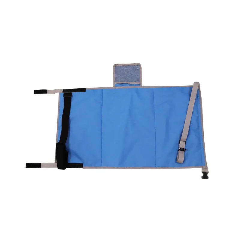 Portable children's aircraft pedal seat extender in nylon with bundle pocket