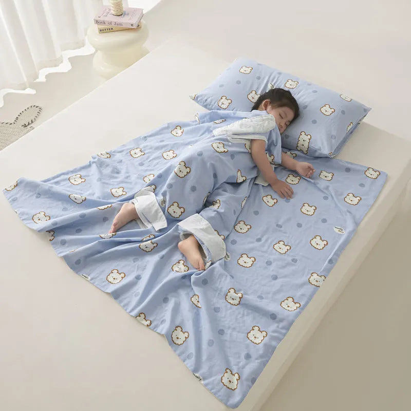 Anti-kick sleeping bag multifunctional blanket in various colours and sizes