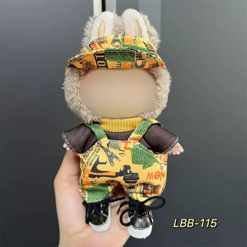 Plastic doll clothes costume for a 17cm vinyl action figure on a white background