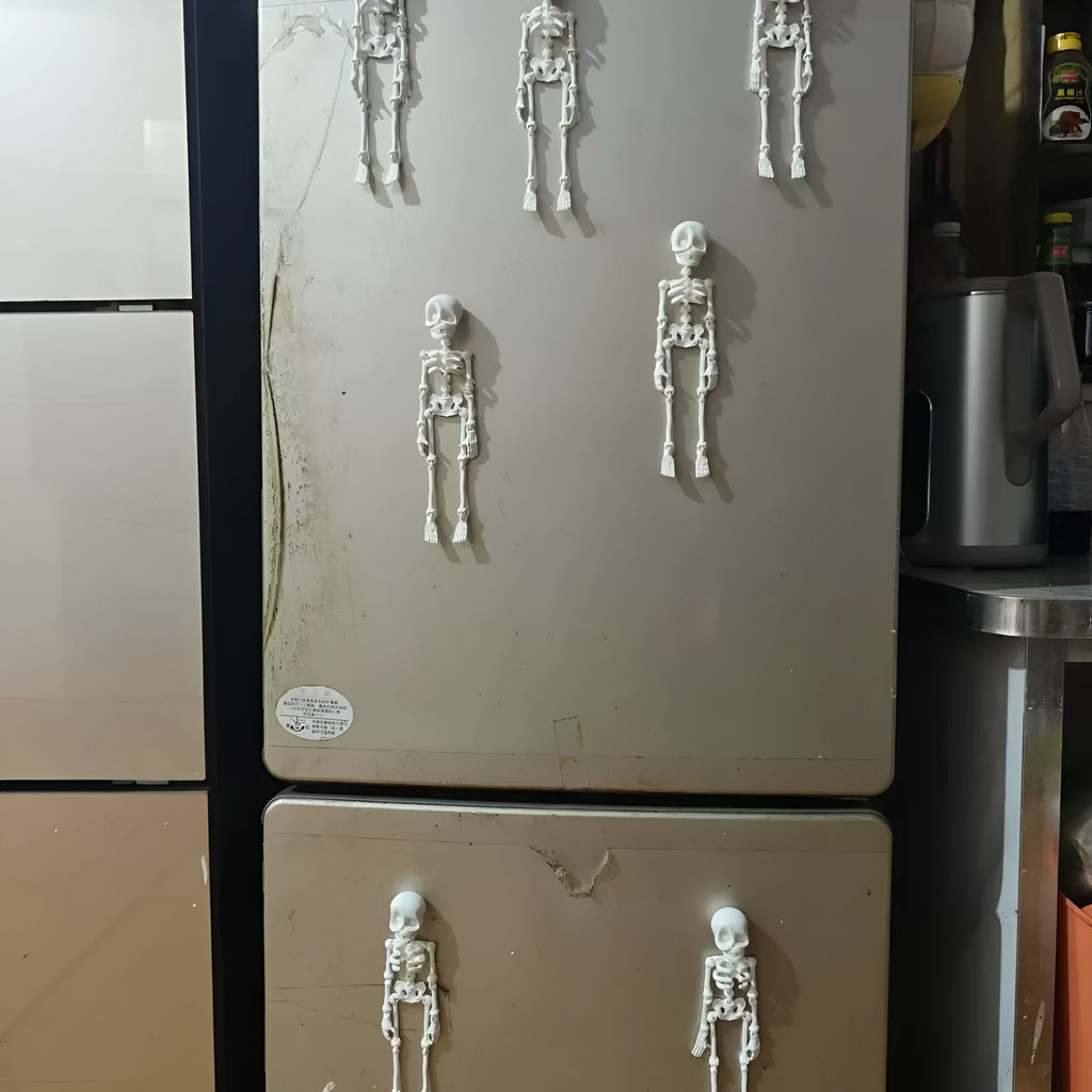 3D printed PLA skull refrigerator magnet decoration in multiple colours with 18cm height