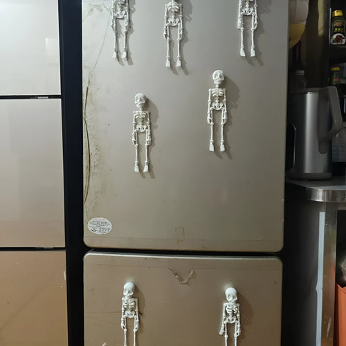 3D printed PLA skull refrigerator magnet decoration in multiple colours with 18cm height