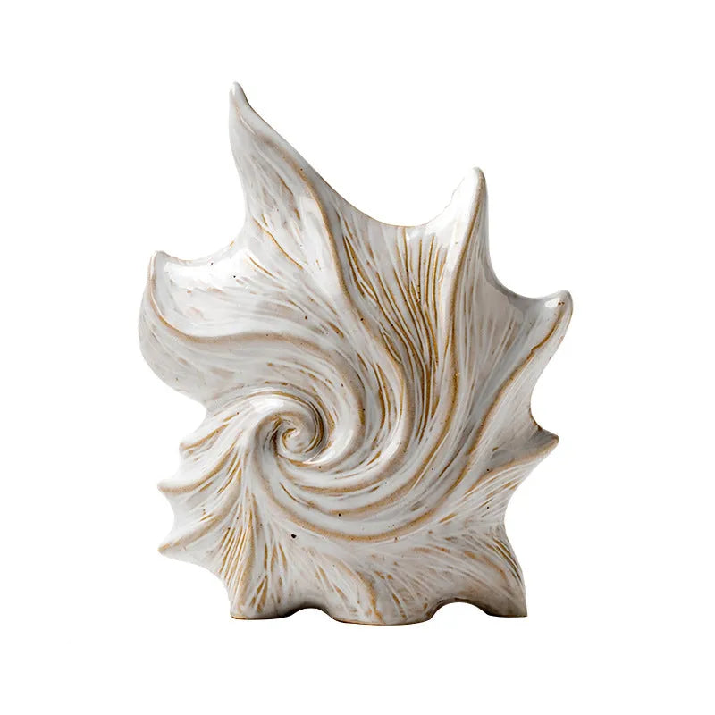 French art style ceramic vase with coloured glaze finish in European retro design